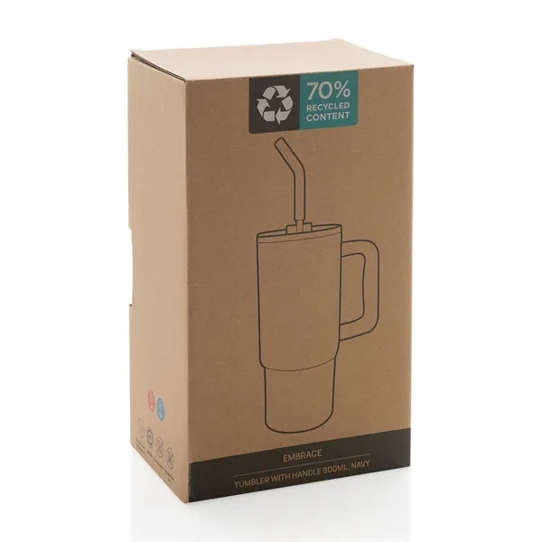 30.4 oz. double-wall, vacuum-insulated tumbler with handle, lid and straw.... from ASI 56070 Gemline / Gemline®