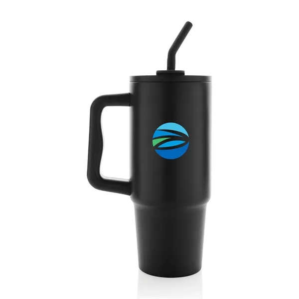 30.4 oz. double-wall, vacuum-insulated tumbler with handle, lid and straw.... from ASI 56070 Gemline / Gemline®