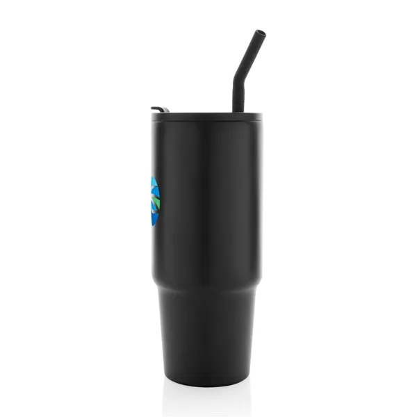 30.4 oz. double-wall, vacuum-insulated tumbler with handle, lid and straw.... from ASI 56070 Gemline / Gemline®