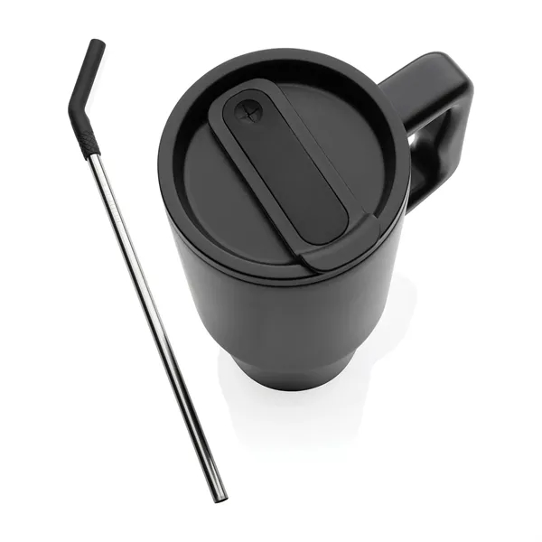 30.4 oz. double-wall, vacuum-insulated tumbler with handle, lid and straw.... from ASI 56070 Gemline / Gemline®