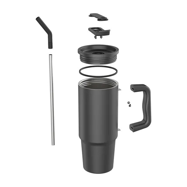 30.4 oz. double-wall, vacuum-insulated tumbler with handle, lid and straw.... from ASI 56070 Gemline / Gemline®