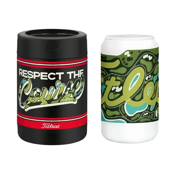 Gift set with an insulated can cooler and wireless speaker.... from ASI 88060 Snugz/USA Inc