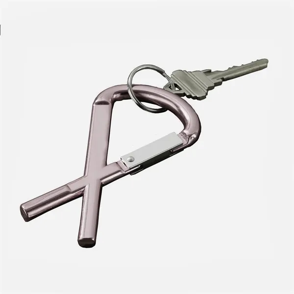Breast cancer awareness pink ribbon shaped carabiner.... from ASI 68507 The Magnet Group / Innovations by Magnet™