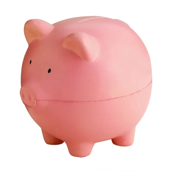 Pink piggy bank shaped stress reliever made of polyurethane foam.... from ASI 68507 The Magnet Group / Perfect Line