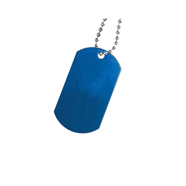 Anodized aluminum dog tag with 34" chain.... from ASI 68507 The Magnet Group / Perfect Line