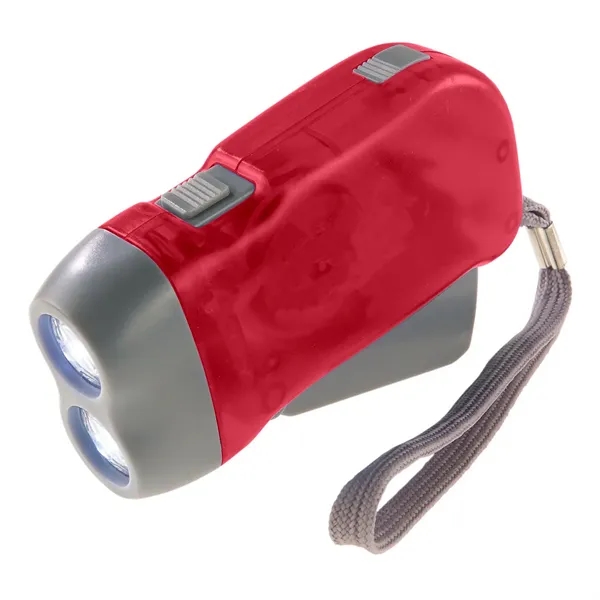 Emergency flashlight with wrist strap and hand crank and battery power... from ASI 68507 The Magnet Group / Innovations by Magnet™