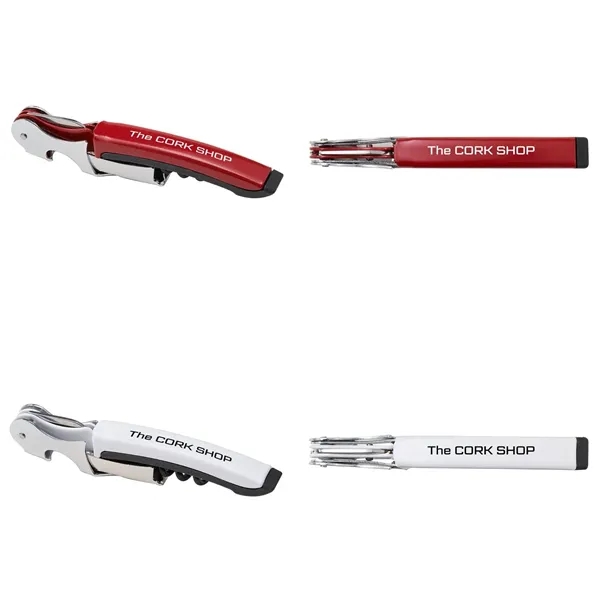 Two tone wine bottle opener plus 1 color pad print imprint... from ASI 37218 Athena Promo (tm)