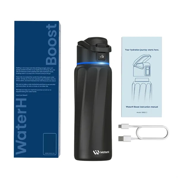 32-ounce water bottle with insulation, real-time tracking, Bluetooth sync, and lid.... from ASI 57653 Gold Bond