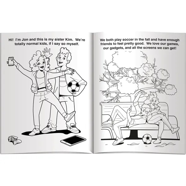 Healthy Media Habits coloring book for a fun way of teaching... from ASI 54100 Fields Manufacturing Inc / Better Life Line