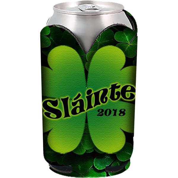American-made festive shamrock-shaped can cooler made from high-density foam for superior... from ASI 61966 HPG / Best Promotions USA