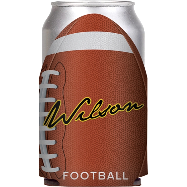 Unique triangle-shaped can cooler with full-color imprint, perfect for sports, events,... from ASI 61966 HPG / Best Promotions USA