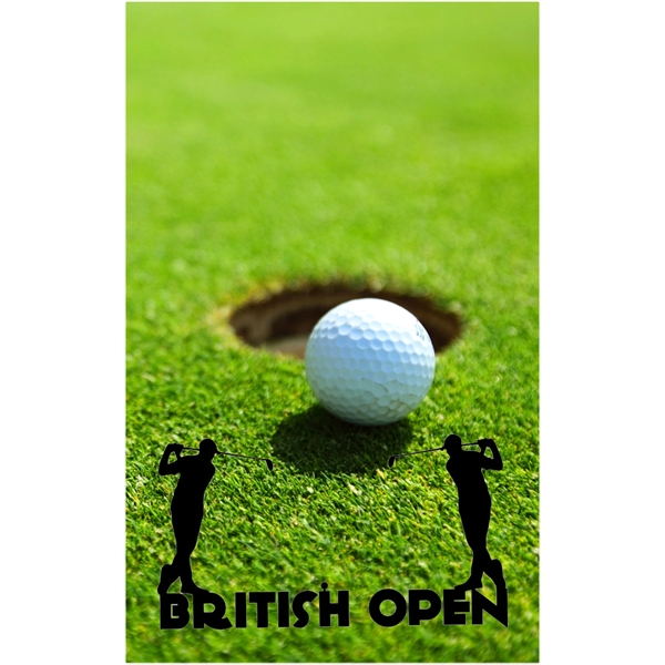 Durable microfiber towel with max imprint area. Add hook or grommet... from ASI 61966 HPG / Best Promotions USA