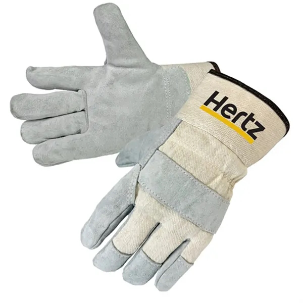 Gray split cowhide leather palm with natural canvas back.... from ASI 37455 Atteff International Inc