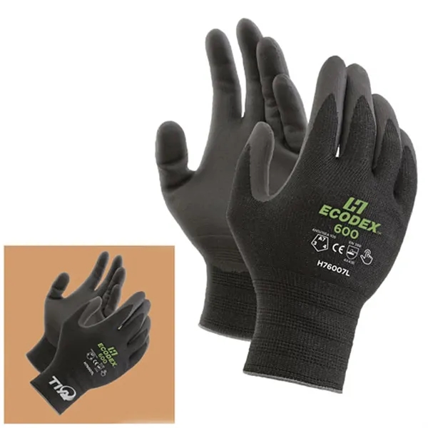 Touchscreen compatible Ecodex™ Air-Urea™ coated palm cut resistant work gloves. Ideal... from ASI 37455 Atteff International Inc