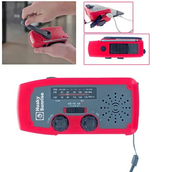 Bright LED flashlights, AM/FM radio, weather band, and power bank in... from ASI 37455 Atteff International Inc