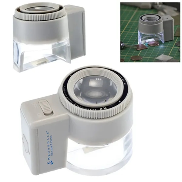 Adjustable focus loupe with ruler. Built-in super bright white LED bulb... from ASI 37455 Atteff International Inc