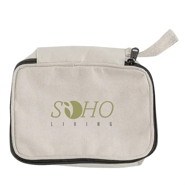 Durable cotton toiletry bag with full zip access and handle. Great... from ASI 67557 LimeLight Ent / Limelight USA