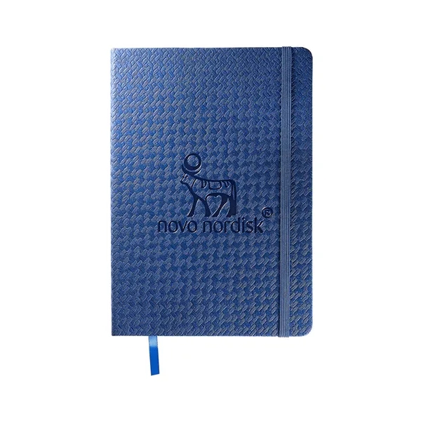 Writing journal with textured faux leather cover, 80 ruled pages, elastic... from ASI 79530 Prime Line