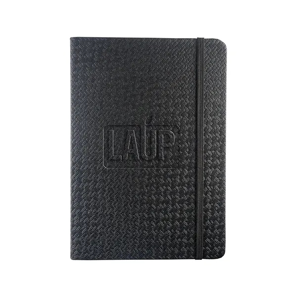 Writing journal with textured faux leather cover, 80 ruled pages, elastic... from ASI 79530 Prime Line