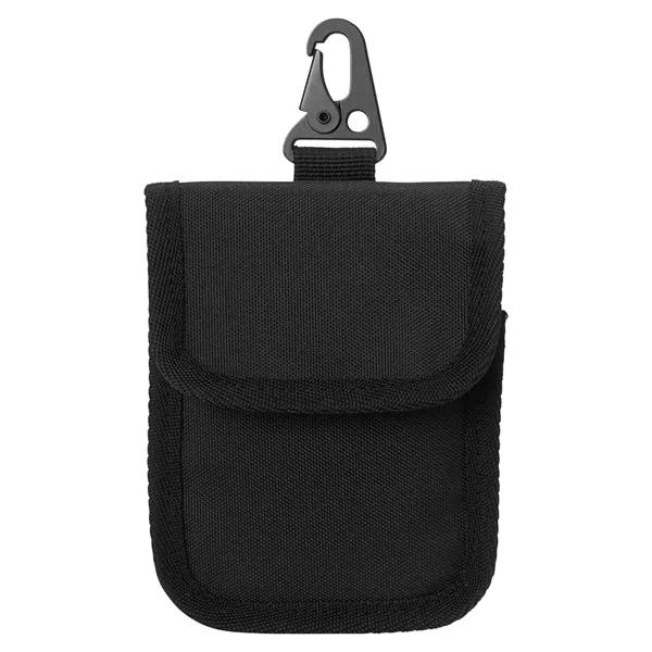 RFID signal-blocking pouch with metal hook, two inner pickets and hook... from ASI 79530 Prime Line
