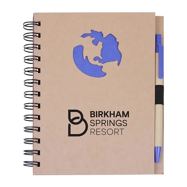EcoShapes™ Recycled Die Cut Notebook: Globe... from ASI 79530 Prime Line
