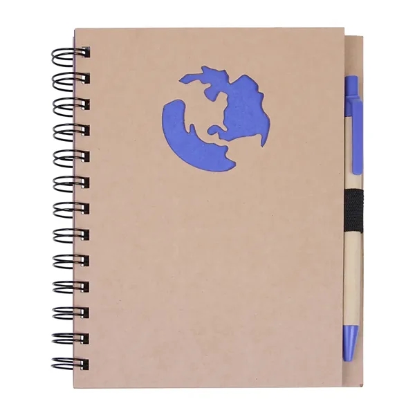 EcoShapes™ Recycled Die Cut Notebook: Globe... from ASI 79530 Prime Line