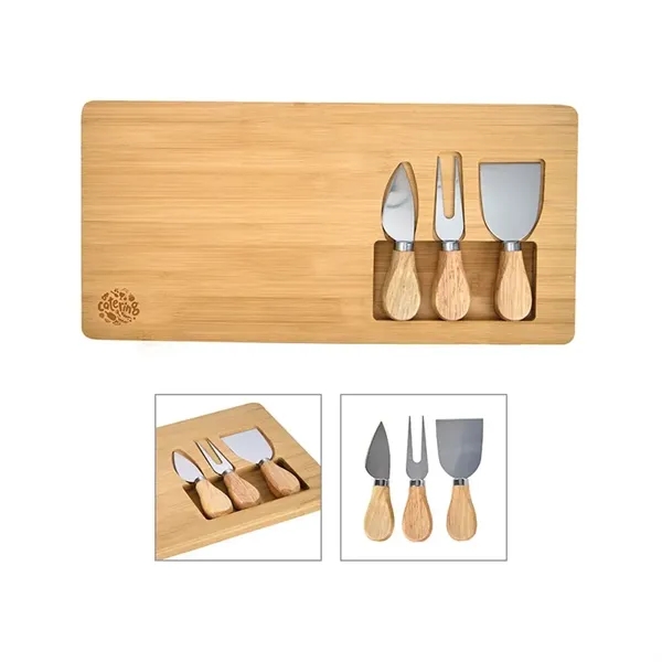 Morrissey 4-Piece Bamboo Cheese Set... from ASI 67866 Logomark/Valumark