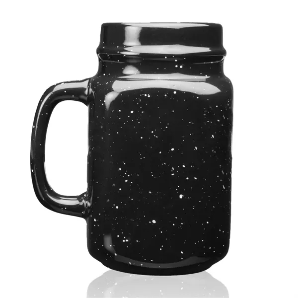 16 oz. ceramic Mason jar with speckle design and a variety... from ASI 39552 BEL Promo