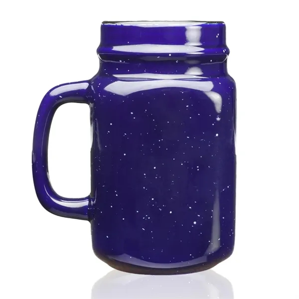 16 oz. ceramic Mason jar with speckle design and a variety... from ASI 39552 BEL Promo