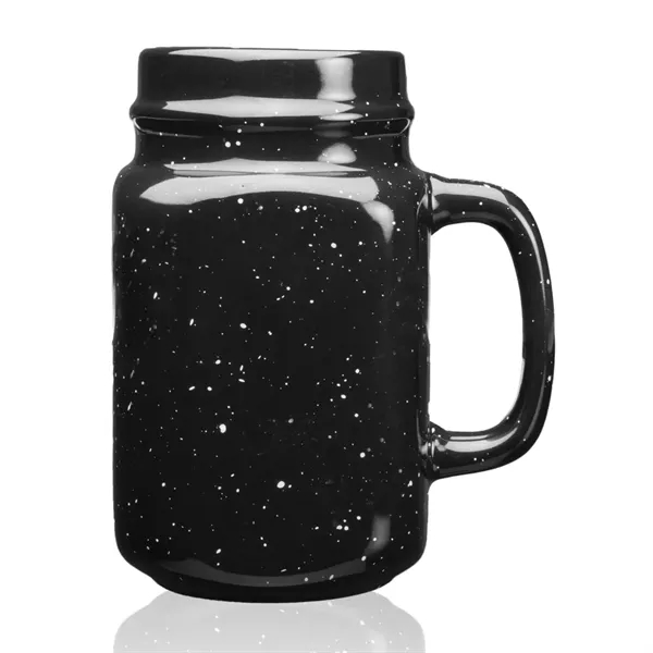 16 oz. ceramic Mason jar with speckle design and a variety... from ASI 39552 BEL Promo