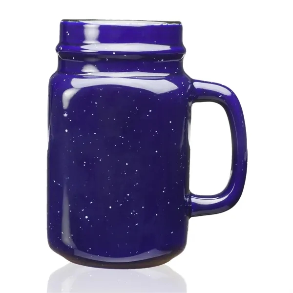 16 oz. ceramic Mason jar with speckle design and a variety... from ASI 39552 BEL Promo