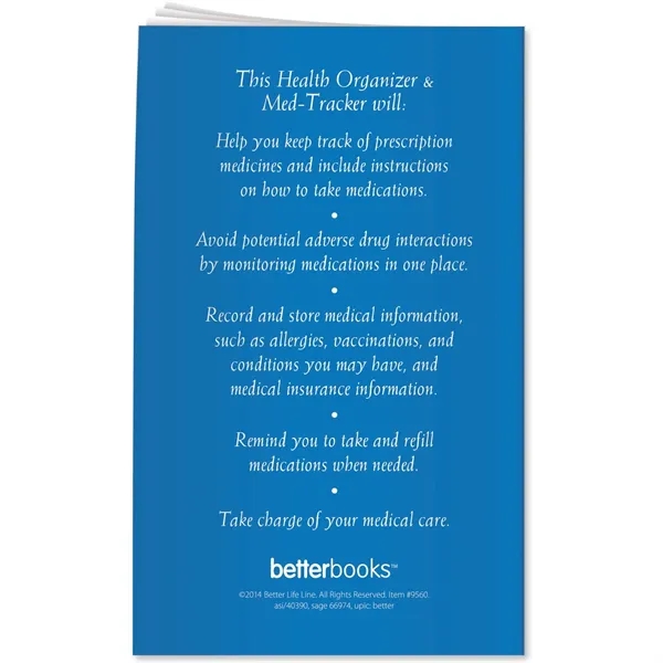 Better Books - Health Organizer and Med-Tracker... from ASI 54100 Fields Manufacturing Inc / Better Life Line