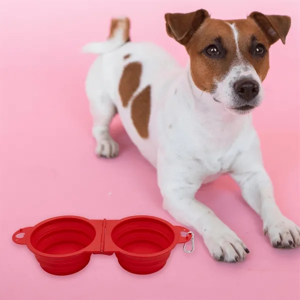 Collapsible Pet Bowl with two bowls that hold 300 ml of... from ASI 54040 Fey Promo / Mi Line by Fey