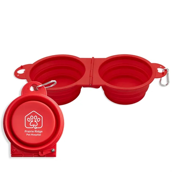 Collapsible Pet Bowl with two bowls that hold 300 ml of... from ASI 54040 Fey Promo / Mi Line by Fey