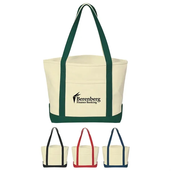 Heavy Cotton Canvas Boat Tote.  24 oz. Canvas.  Outside... from ASI 61125 Hit Promotional Products / Hit®