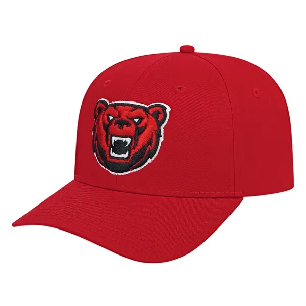 Mid profile structured cotton and polyester cap with adjustable snapback closure.... from ASI 43792 Cap America Inc