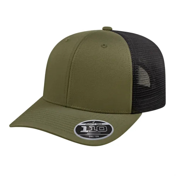 Polyester spandex performance mesh trucker cap with plastic snap closure.... from ASI 43792 Cap America Inc