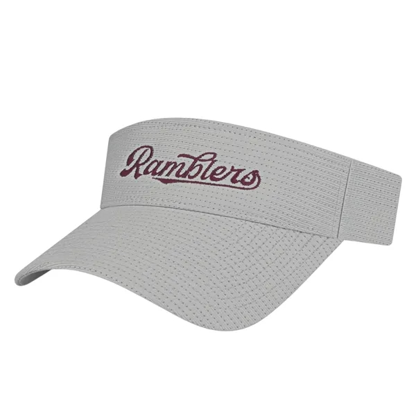Polyester Flexfit 100® aerated performance sun visor with pre-curved visor, moisture-wicking... from ASI 43792 Cap America Inc
