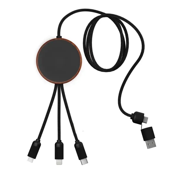 SCX Design™ 5-in-1 Bamboo 5W Wireless Charging Cable... from ASI 40480 Koozie Group