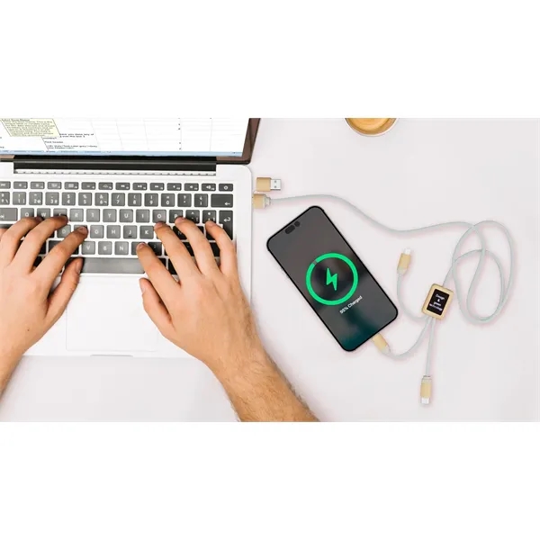 SCX Design™ 5-in-1 Bamboo Charging Cable 2A... from ASI 40480 Koozie Group