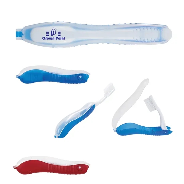 Toothbrush that folds into a traveling case.... from ASI 61125 Hit Promotional Products / Hit®