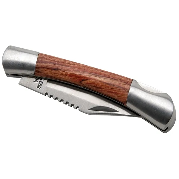 Small Rosewood Pocket Knife - Silver... from ASI 40480 Koozie Group / Norwood
