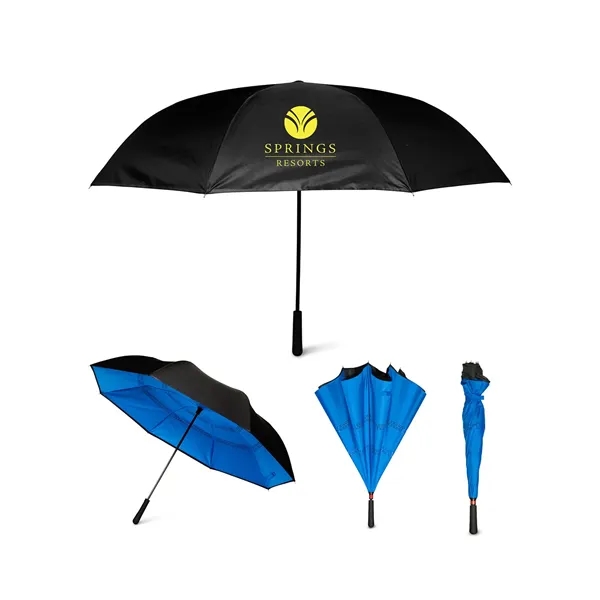 54" arc 190T Pongee and fiberglass inversion umbrella with rubberized polypropylene... from ASI 79530 Prime Line