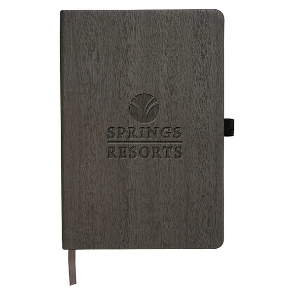 5.7" x 8.46" x .5" polyurethane wood grain-look 96 page journal... from ASI 79530 Prime Line