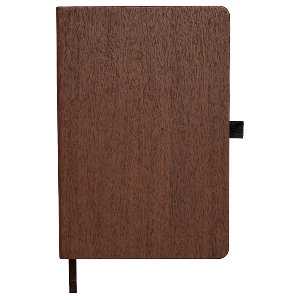 5.7" x 8.46" x .5" polyurethane wood grain-look 96 page journal... from ASI 79530 Prime Line