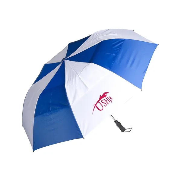 Folding golf umbrella with automatic open, 58" arc and vent that... from ASI 79530 Prime Line
