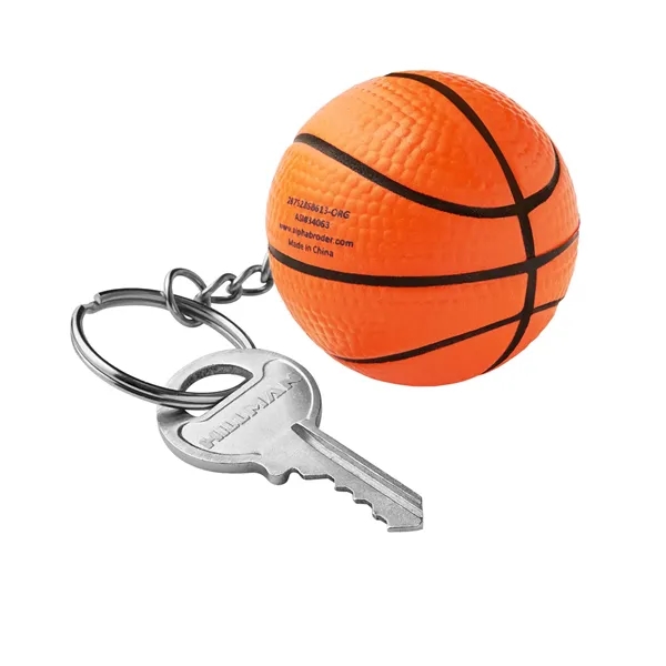 Basketball Shape Stress Ball Keychain... from ASI 79530 Prime Line