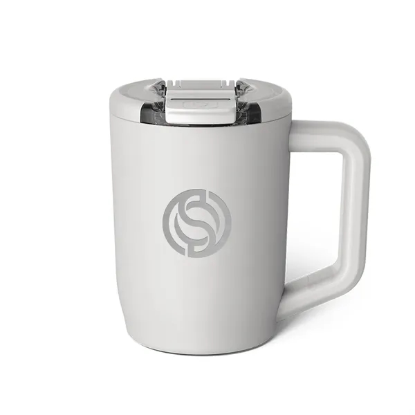 15 oz, insulated travel mug made of stainless steel with spill-resistant... from ASI 61125 Hit Promotional Products / Hit®