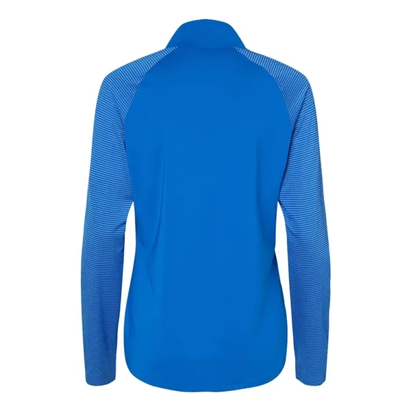 Adidas Women's Stripe Block Quarter-Zip Pullover... from ASI 84358 S&S Activewear