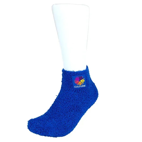 Fuzzy polyester and elastane socks in assorted colors.... from ASI 62660 Innovation Line